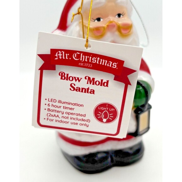 Mr Christmas Santa Blow Mold Ornament Macys‎ Battery Operated LED w/Timer Indoor - Picture 6 of 11